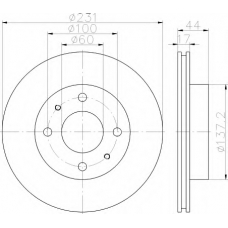 8DD 355 115-651 HELLA Тормозной диск