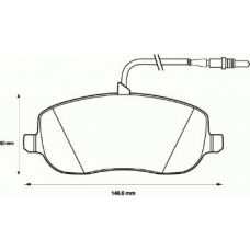 573096B BENDIX Комплект тормозных колодок, дисковый тормоз