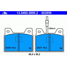 13.0460-2856.2 ATE Колодки тормозные