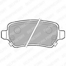 LP1717 DELPHI Комплект тормозных колодок, дисковый тормоз