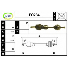 FO234 SERA Приводной вал