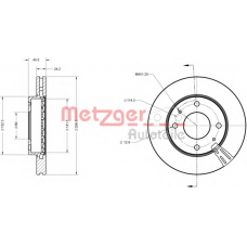 6110358 METZGER Тормозной диск