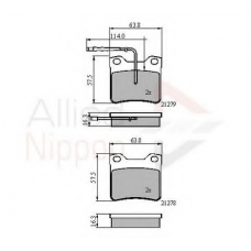 ADB11060 COMLINE Комплект тормозных колодок, дисковый тормоз