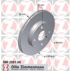 590.2551.00 ZIMMERMANN Тормозной диск