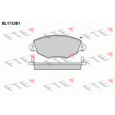 BL1752B1 FTE Комплект тормозных колодок, дисковый тормоз