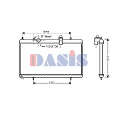 160102N AKS DASIS Радиатор, охлаждение двигателя
