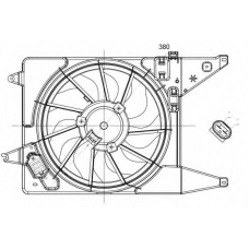 47225 NRF Вентилятор, охлаждение двигателя