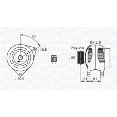 063532616010 MAGNETI MARELLI Генератор