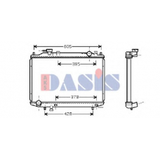 110043N AKS DASIS Радиатор, охлаждение двигателя