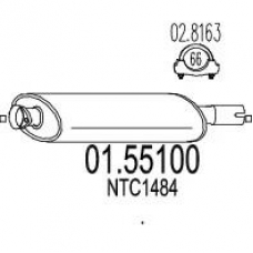 01.55100 MTS Средний глушитель выхлопных газов