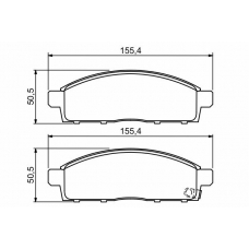 0 986 494 268 BOSCH Комплект тормозных колодок, дисковый тормоз