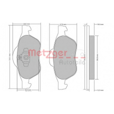 1170155 METZGER Комплект тормозных колодок, дисковый тормоз