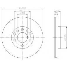 8DD 355 106-071 HELLA PAGID Тормозной диск