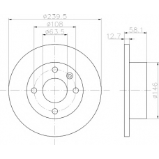 8DD 355 100-561 HELLA PAGID Тормозной диск