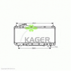 31-2280 KAGER Радиатор, охлаждение двигателя