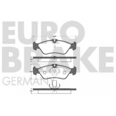 5502223329 EUROBRAKE Комплект тормозных колодок, дисковый тормоз