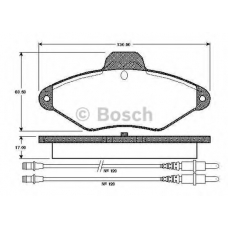 0 986 TB2 245 BOSCH Комплект тормозных колодок, дисковый тормоз