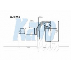 CV-2009 KAVO PARTS Шарнирный комплект, приводной вал