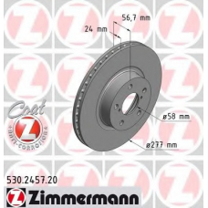 530.2457.20 ZIMMERMANN Тормозной диск