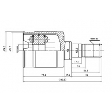 AW1520738 AYWIPARTS Шарнирный комплект, приводной вал