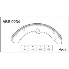 ABS0234 Allied Nippon Колодки барабанные