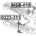 NSB-018 FEBEST Опора, стабилизатор