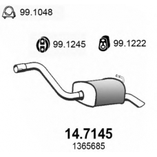 14.7145 ASSO Глушитель выхлопных газов конечный