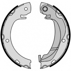 S 83 561 BREMBO Комплект тормозных колодок, стояночная тормозная с