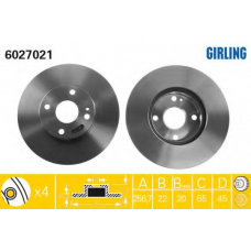 6027021 GIRLING Тормозной диск