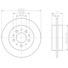 8DD 355 106-621 HELLA PAGID Тормозной диск