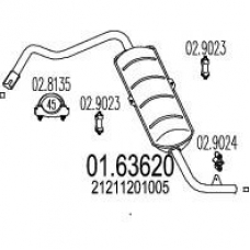 01.63620 MTS Глушитель выхлопных газов конечный