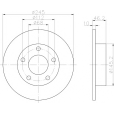 8DD 355 101-381 HELLA PAGID Тормозной диск