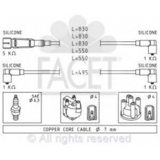 4.9682 FACET Комплект проводов зажигания
