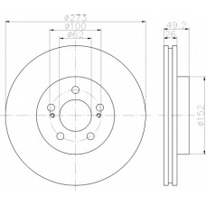 8DD 355 118-951 HELLA Тормозной диск