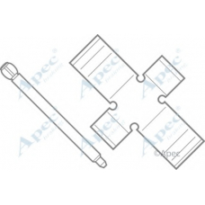 KIT424 APEC Комплектующие, тормозные колодки