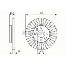 0 986 479 S90 BOSCH Тормозной диск