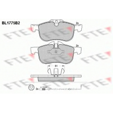 BL1775B2 FTE Комплект тормозных колодок, дисковый тормоз