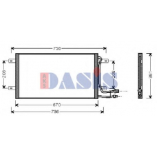 242040N AKS DASIS Конденсатор, кондиционер