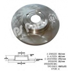 IBT-1201 IPS Parts Тормозной диск