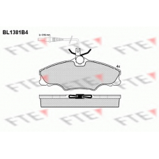 BL1381B4 FTE Комплект тормозных колодок, дисковый тормоз