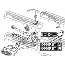 NAB-260 FEBEST Подвеска, рычаг независимой подвески колеса