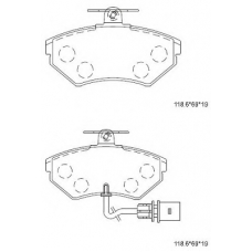 KD7527 ASIMCO Комплект тормозных колодок, дисковый тормоз