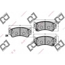 BP1043 DJ PARTS Комплект тормозных колодок, дисковый тормоз