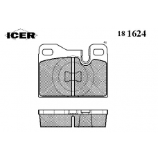 181624 ICER Комплект тормозных колодок, дисковый тормоз