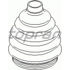 103 033 TOPRAN Пыльник, приводной вал