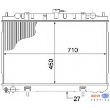 8MK 376 770-781 HELLA Радиатор, охлаждение двигателя