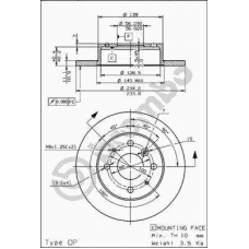 08.5878.10 BREMBO Тормозной диск