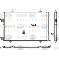 8FC 351 319-441 HELLA Конденсатор, кондиционер