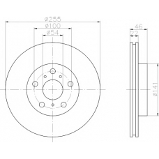 8DD 355 103-911 HELLA PAGID Тормозной диск