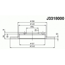 J3318000 NIPPARTS Тормозной диск